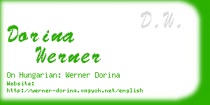 dorina werner business card